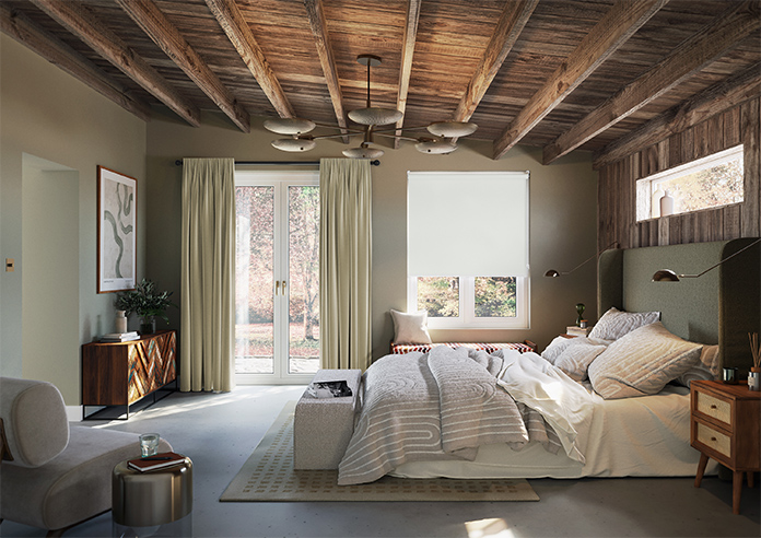 Levant (FR Blackout), Glacier White - Twist&Fit Roller Blind - Image 8